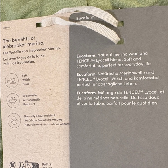 NWT [Icebreaker] Merino Blend Ii 200 Crush Pullover Hoodie in Glazen Women’s L - Picture 16 of 16